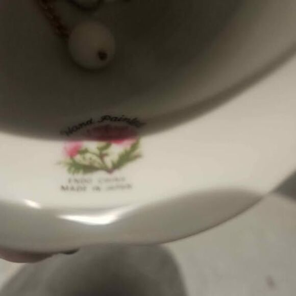 Ceramic Bell Danbury Mint Bell Hand Painted Roses Collectible Bell - Picture 6 of 6